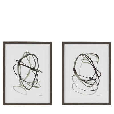2 Piece Single Picture Frame Set on Paper / Printed Veneer
