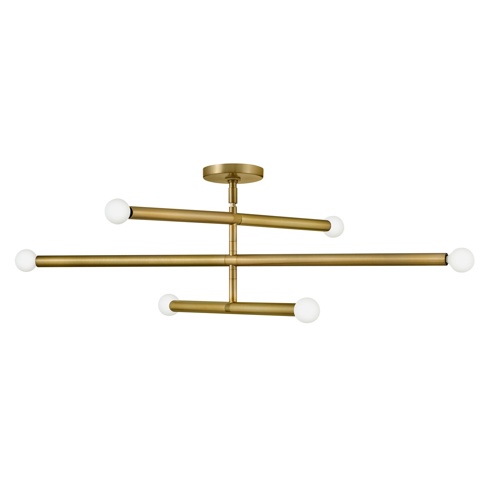 Jamir 6 - Light Metal Dimmable Sputnik Chandelier, Gold