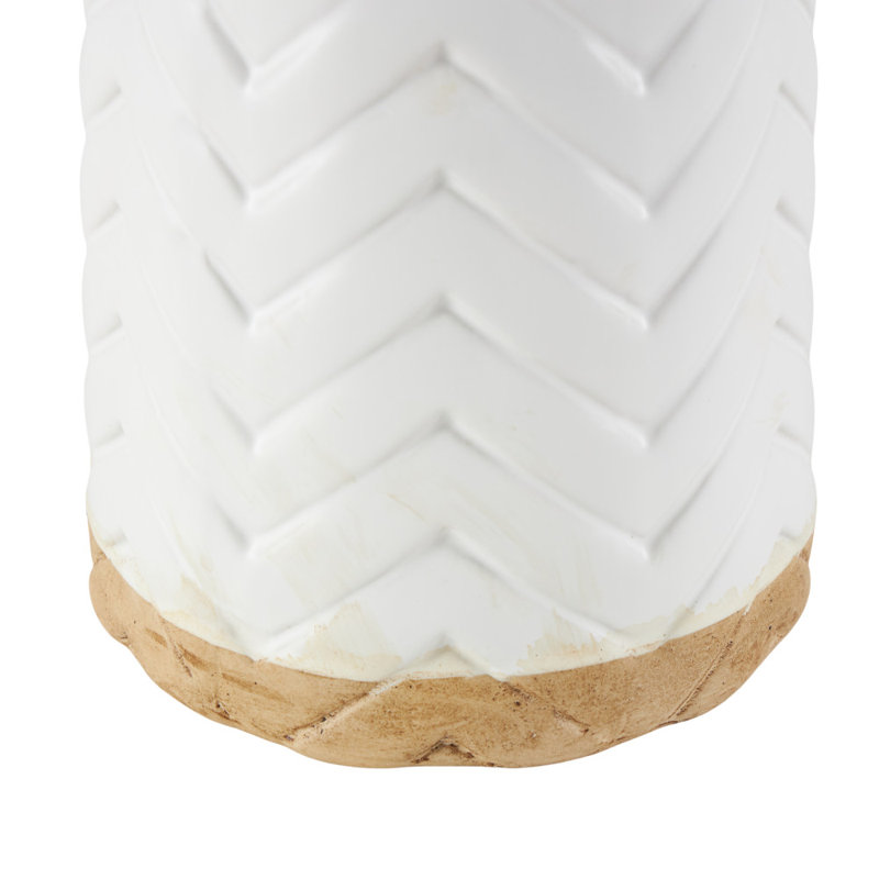 Lamons Hand-Painted Chevron Porcelain Table Vase