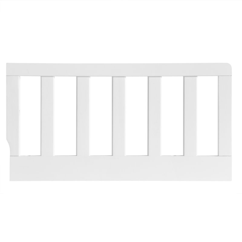 White Solid Wood Toddler Bed Guard Rail Conversion Kit