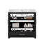 Meuble-lavabo autoportant simple 36 po avec lavabo en céramique Lumina, noir, contreplaqué de bois franc, portes à fermeture en douceur et rangement réglable intérieur-518037200-518037206