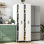 Bibliothèque avec deux portes coulissantes, armoire à 4 niveaux, bibliothèque de rangement coulissante, armoire de rangement dissimulée pour le salon de la chambre à coucher avec roulettes, buffet