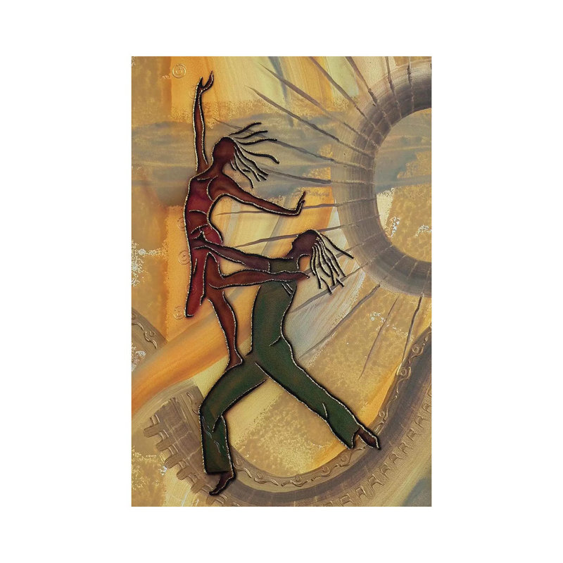 Danseurs par Fred Odle-impression, Pas de tapis, Toile tendue, H 18 po x l 12 po x 1,5 po