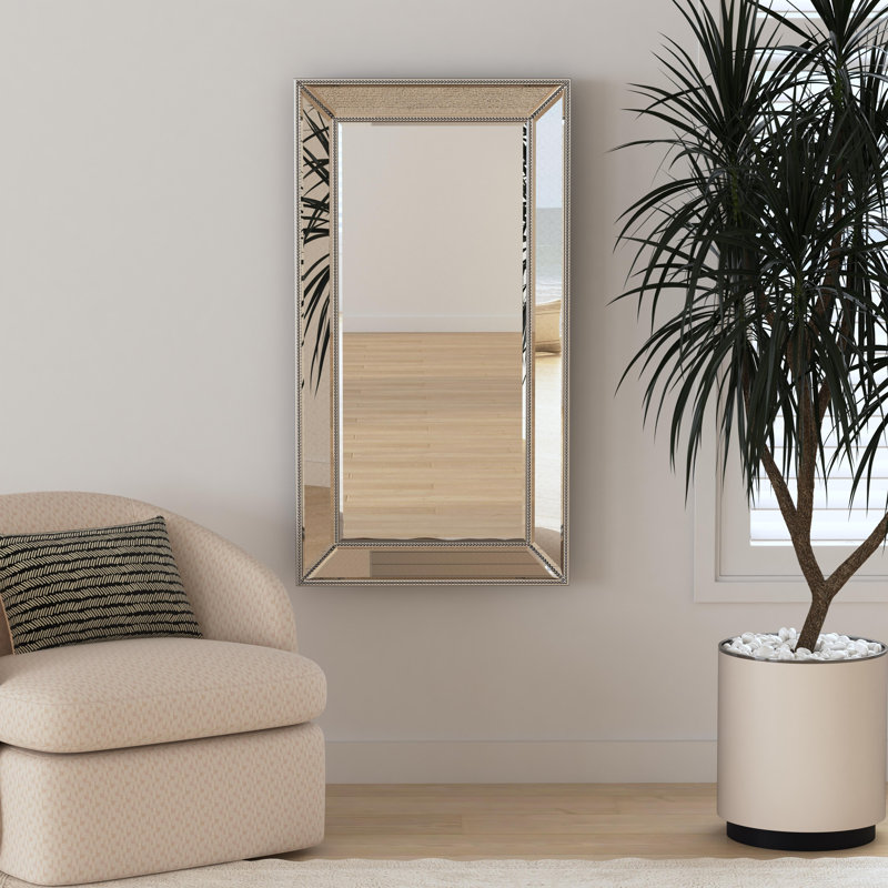 Firth 26" x 48" Beaded Wall Mirror "Hollywood Glam"