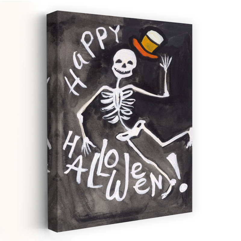 Joyeux Halloween, art contemporain abstrait, H 36 po x l 24 po