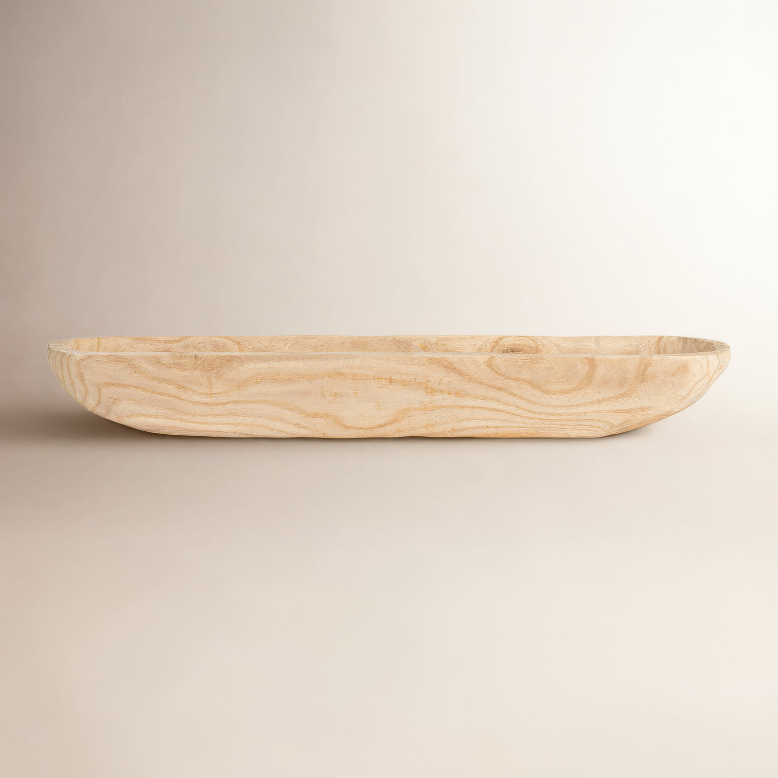 Kailyn Wood Decorative Bowl 1, Nature, 3.1"H x 23"W x 6"D