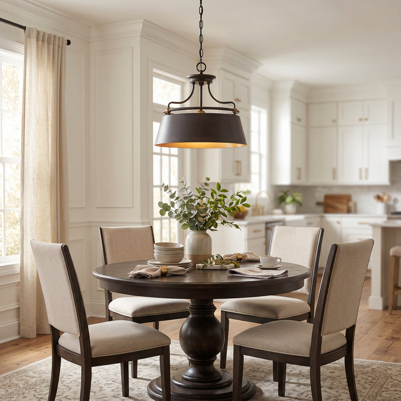 Natoli 3 - Light Dimmable Drum Chandelier