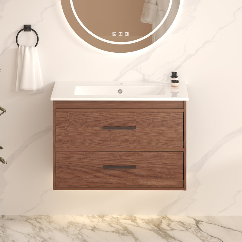 Meuble-lavabo mural 30 po avec 2 tiroirs