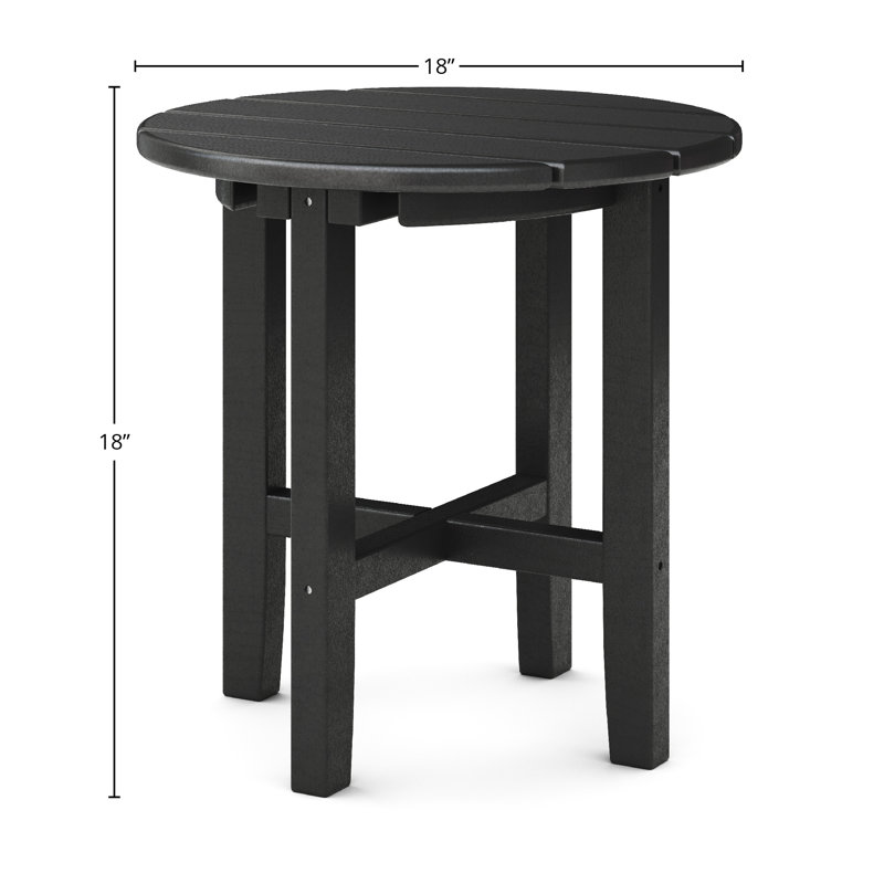 Table d'appoint ronde Iser, Noir, Noir