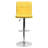 Leonardo Contemporary Quilted Vinyl Adjustable Height Barstool with Chrome Base-31020394