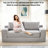 2 Grey With Convertible Function, Memory Foam, Steel Frame, Corduroy Fabric, No Assembly, Great For Home Relaxing And Guest Accommodation Small Spaces