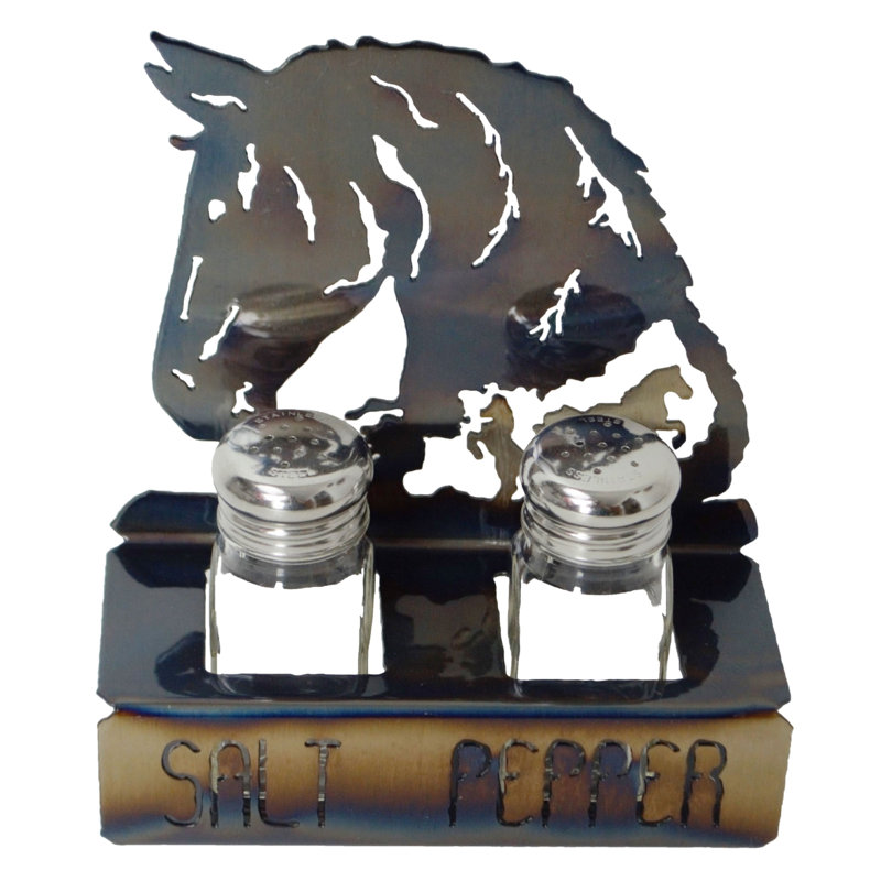 SUPPORT DE SEL ET DE POIVRE À CHEVAL À L'INTÉRIEUR
