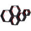 Roshonda Hexagon Wood Floating Shelf-30825383