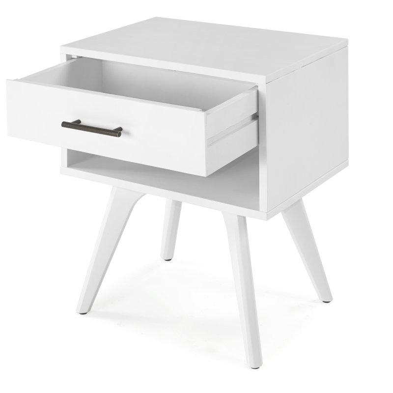 Chandrima 19.62'' W Nightstand, White