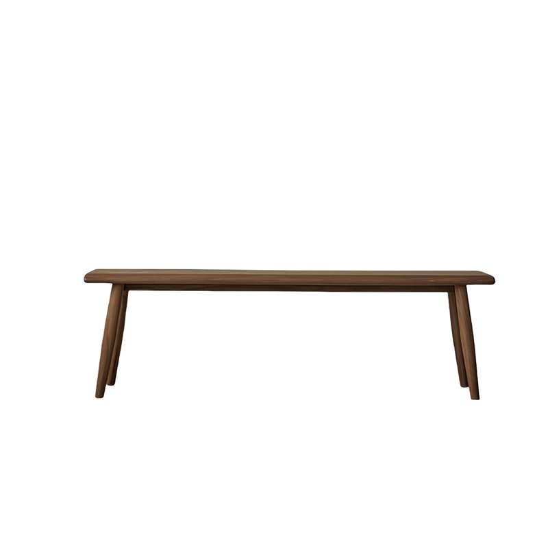 Banc de bout de lit en bois massif à queue d'aronde, H 17,32 po x l 70,86 po x P 11,81 po
