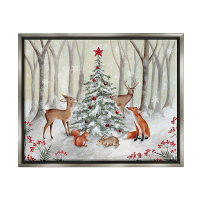 " Forest Animals And Christmas Tree " by Emma Leach