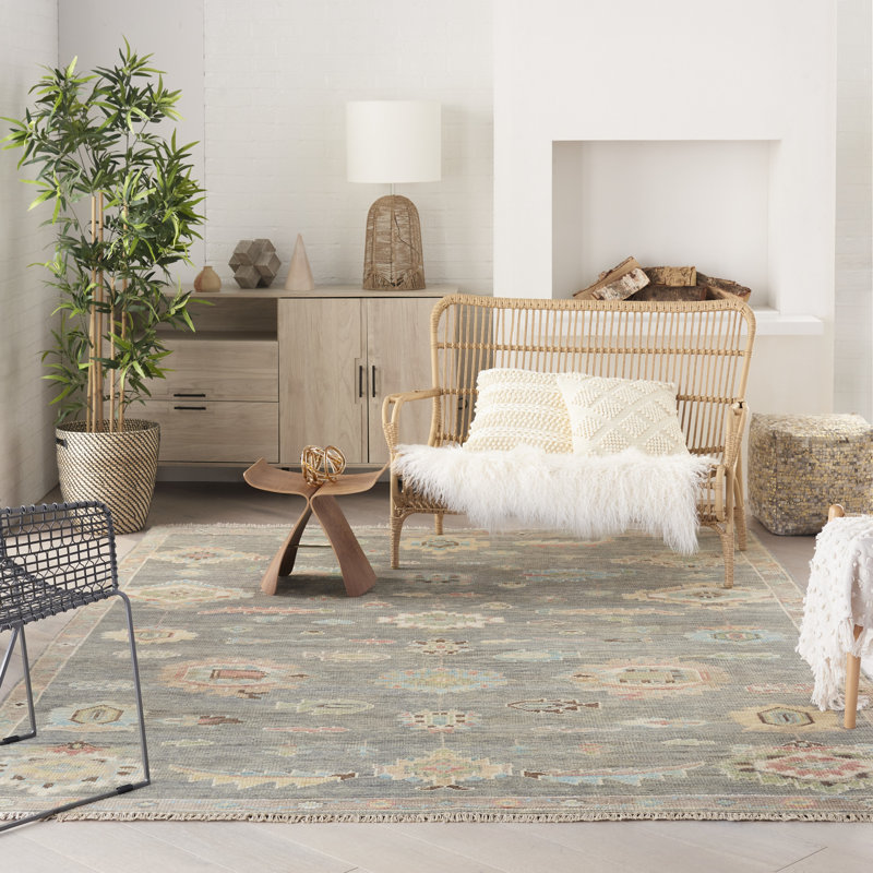 Tapis d'intérieur gris foncé multicolore 10 pi x 14 pi Nourison Tieka, Rectangle de 10 pi x 14 pi