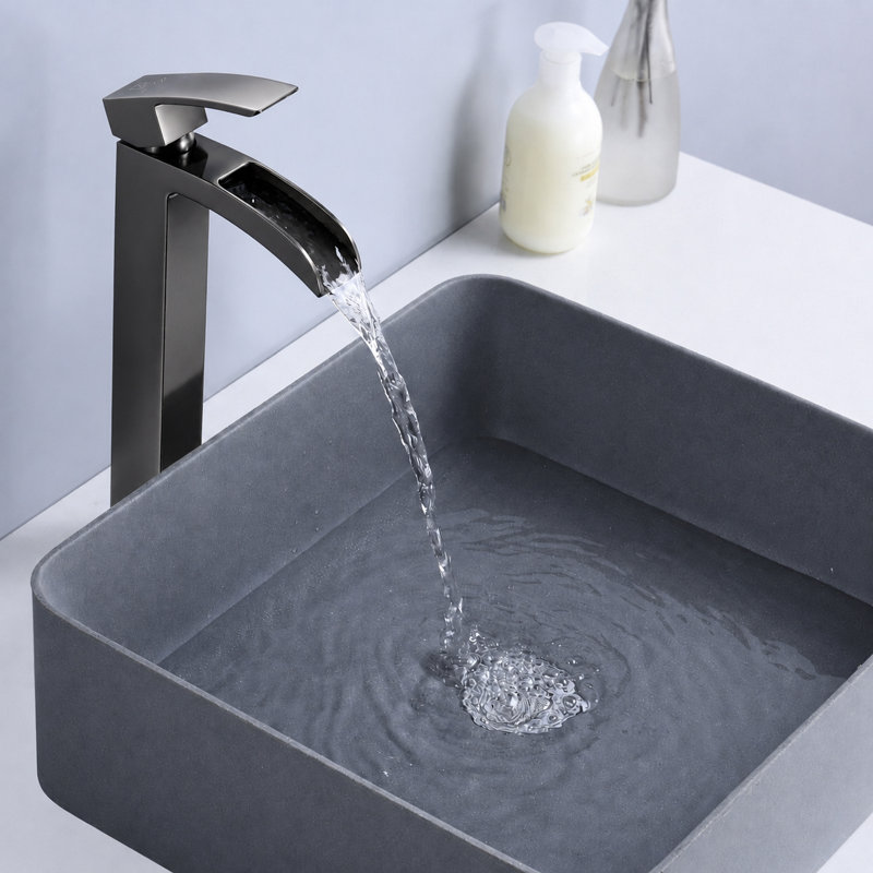 Key Single-handle Bathroom Faucet, Gunmetal Black