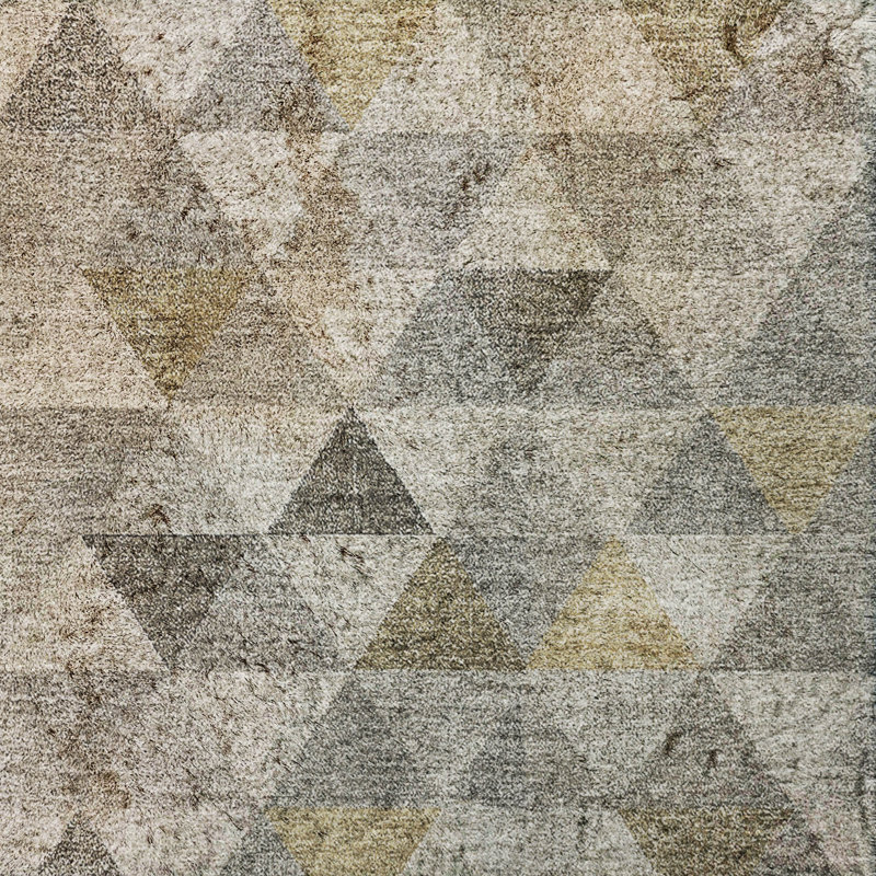 Tapis à poil long de qualité supérieure lavable à la machine ADS612, Taupe, 3 pi x 5 pi