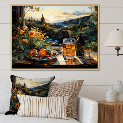 Repas de pique-nique, charme sur toile