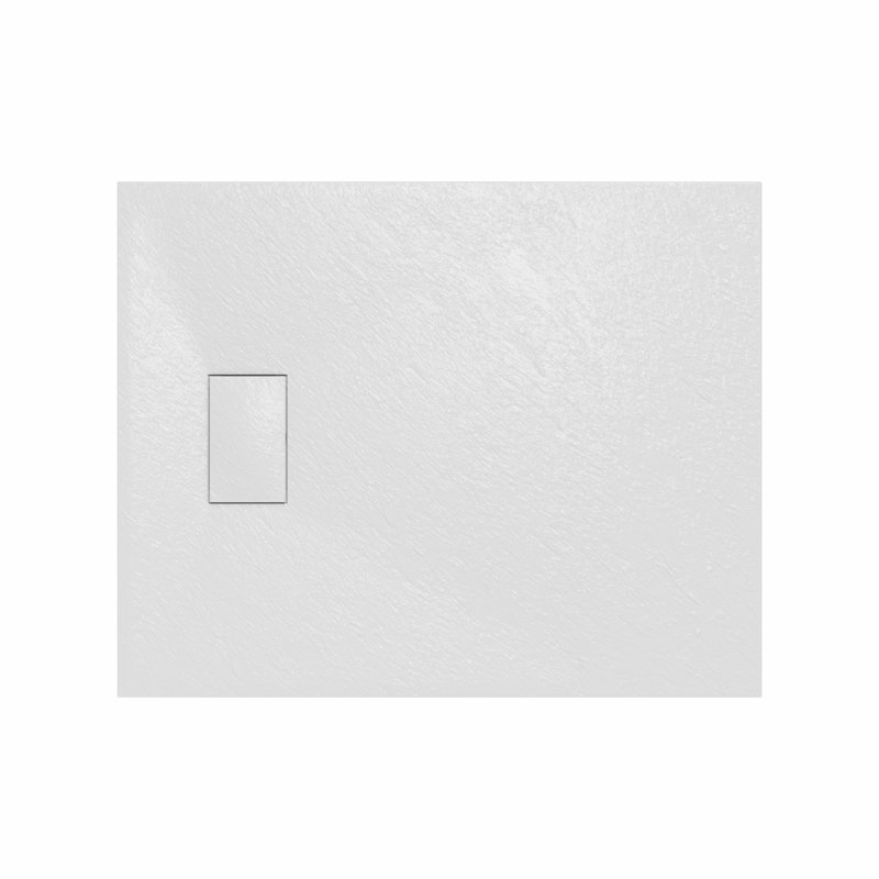 Higgs Sliding Door Slate Effect Rectangle Shower Enclosure with Tray  1900 x 1000 mm, Black, White