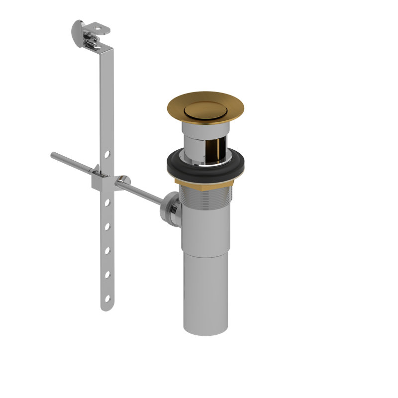 Riobel Lavatory Pop-Up Drain With Overflow, Brushed Gold