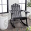 Chaise berçante Adirondack en bois d'acacia noir Kiawah Classic-777772744