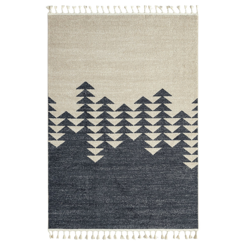 Tapis à motif géométrique crème Galey, Rectangle 5 pi 3 po x 7 pi 6 po