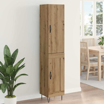  Highboard Old Wood 69.5 X 34 X 180 Cm Engineered Wood