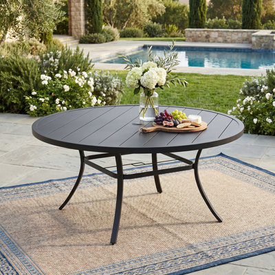60" Patio Metal Round Dining Table