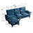 86.22" Chenille Sectional Sofa With Ottoman-30534549