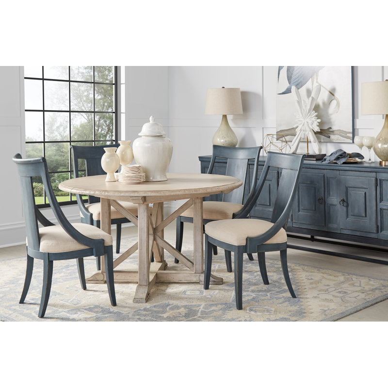 Alcove 18'' H Upholstered Side Chair, Blue