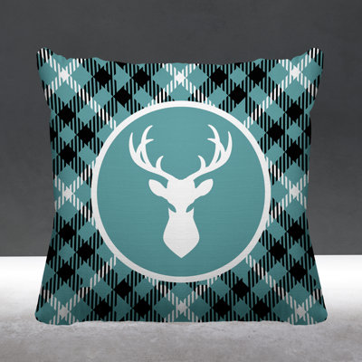Houndstooth Outdoor Reversible Throw Pillow