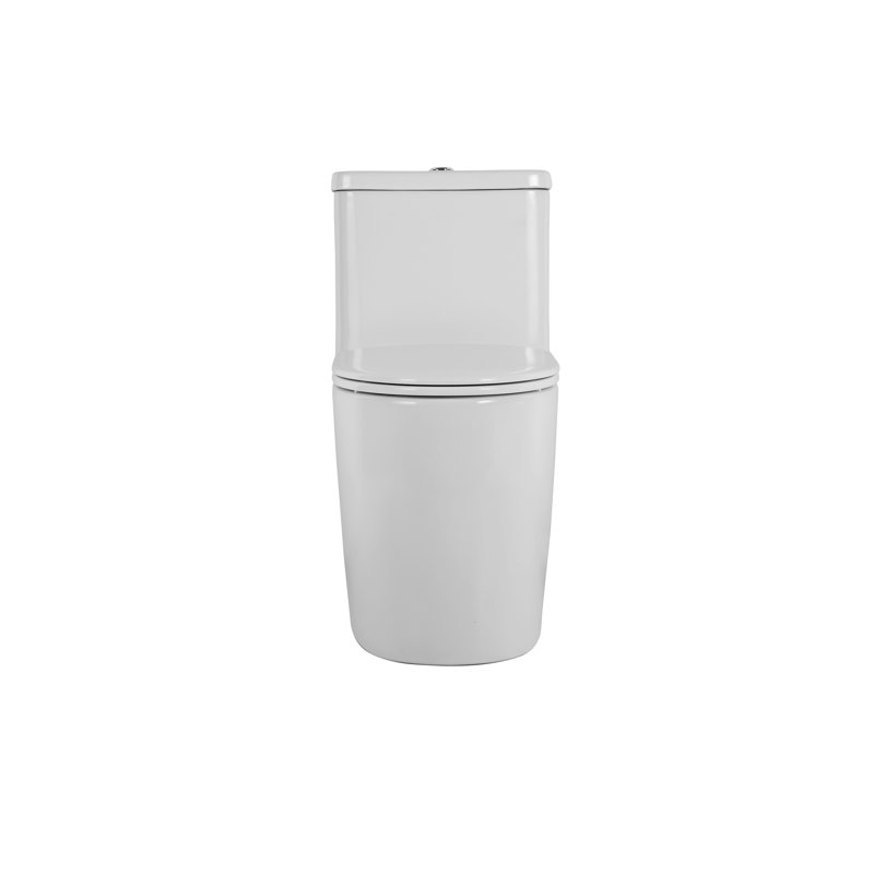 Toilette en céramique 1,1 / 1,6, allongée, blanche, confortable, siège à fermeture douce, et blanc T036wt