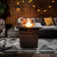 27.17'' Square Stainless Steel+PE Wicker Fire Pit Accessory