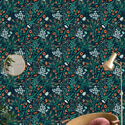 Barnhill Peel & Stick Floral Roll