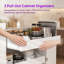 Garde-manger de style campagnard 71 pouces UnaNoxa avec 3 organisateurs coulissants et 6 tablettes-129059920
