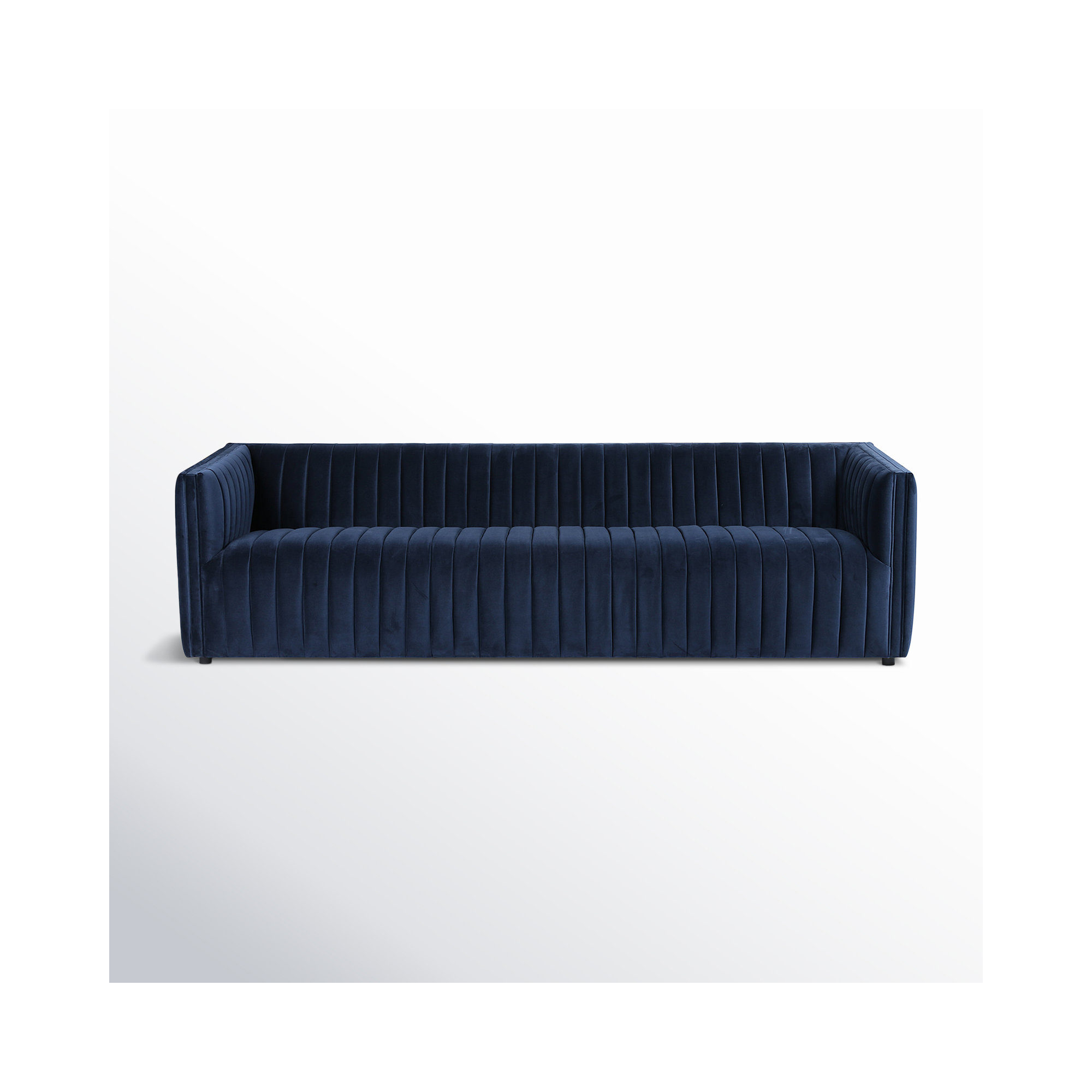 Brandt 97" Tuxedo Arm Sofa, Sapphire Navy, 26.5" H x 88" W x 35" D