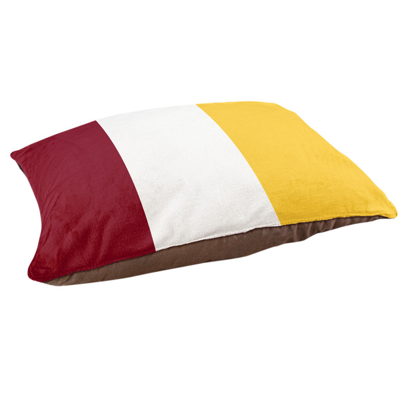 Coussin Ohio Football, Très grand (l 50 po x P 40 po x H 7 po), Marron / Jaune