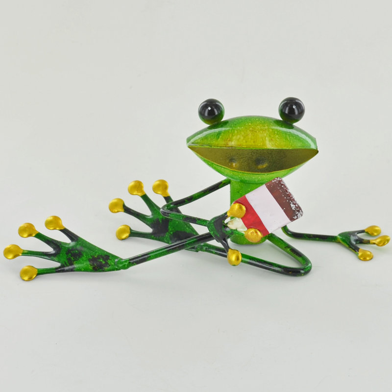 Judsonia Frog Weather Resistant Metal Garden Statue