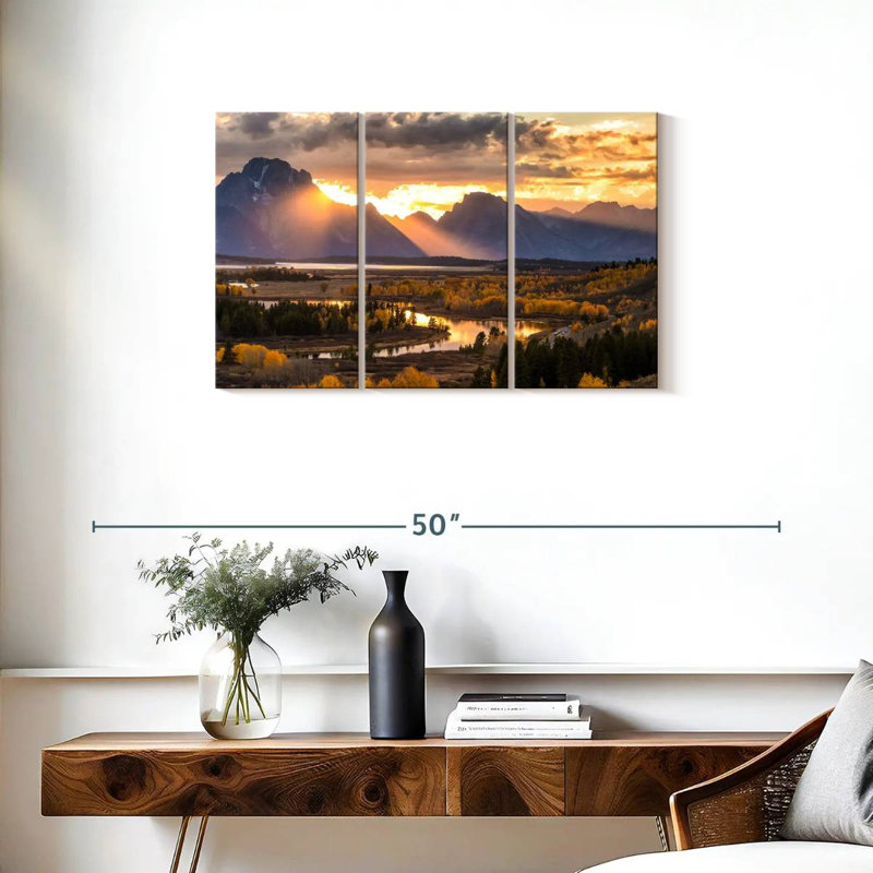 Vue panoramique d'Alvord Grand Teton, H 20 po x l 33 po