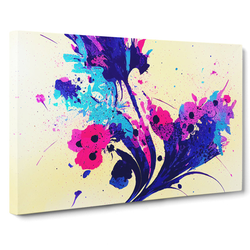 Flower Splash Vol.7 Abstract - Wrapped Canvas Print, 35cm H x 50cm W x 3cm D