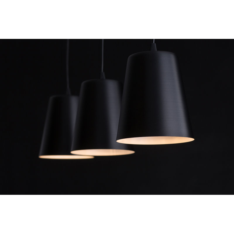 Pasley 3 - Light Cluster Pendant, Black/White