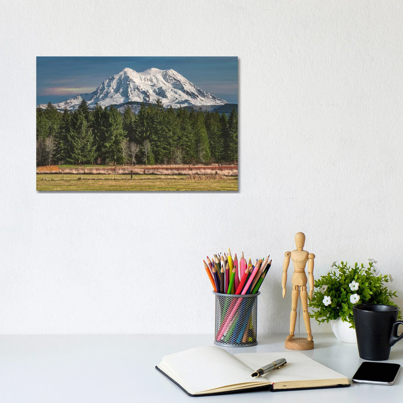 Mt Rainier Winter 1 Piece Wrapped Canvas Wall Art, 20.32cm H x 30.48cm W