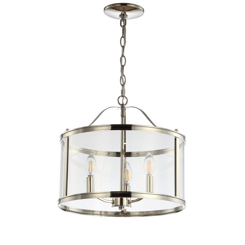 Luminaire tambour suspendu 3 lumières lanterne Mccrae