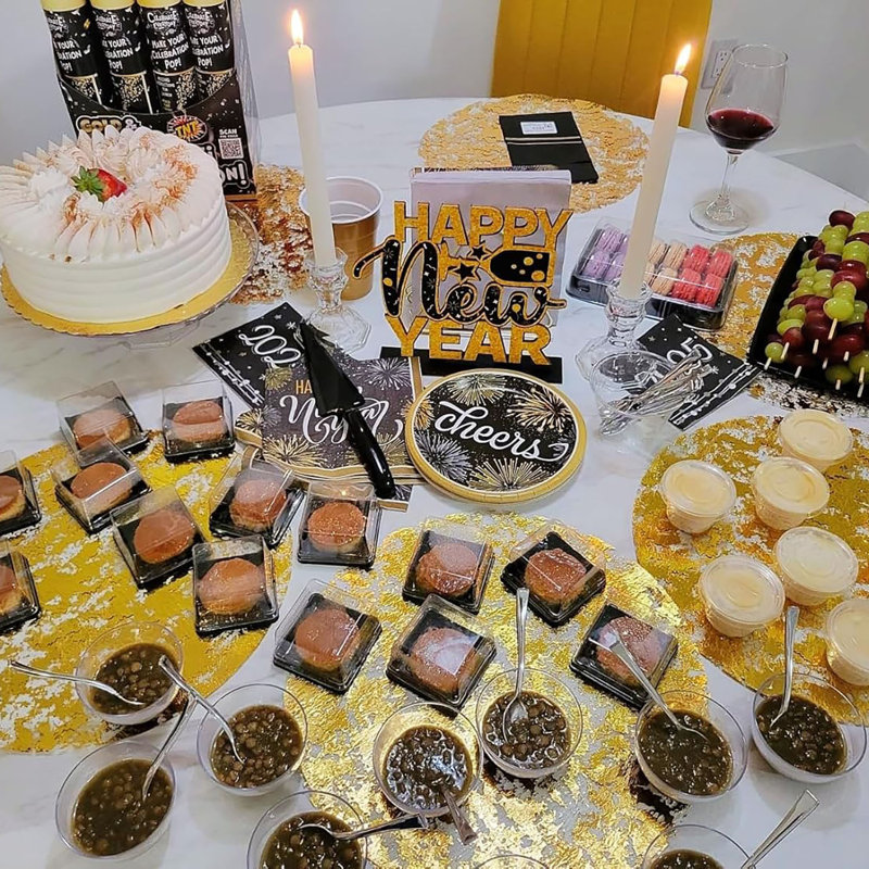 100 pièces 13 pouces napperon jetable rond napperons décoratifs de table de fête de mariage