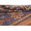 Tapis oriental bleu à motif géométrique traditionnel 4 x 6