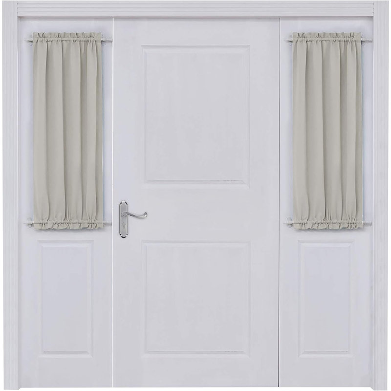 Nuhamin Blackout Curtain Pair, 64cm wide x 102cm high, Cream
