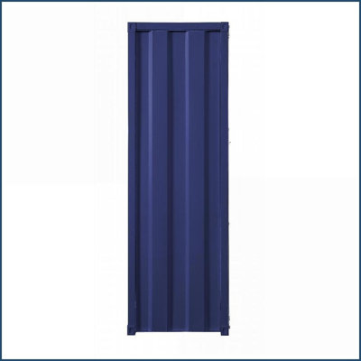 Armoires-penderie, finition industrielle en métal bleu avec barre de suspension et amp; Rangement | Bleu | Métal
