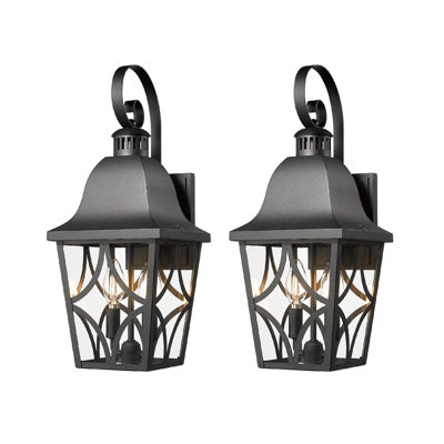 Outdoor Rust-Proof and Waterproof Wall Light Strip with Clear Glass Cover (2-Pack)